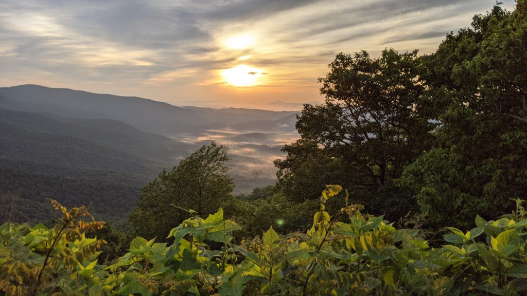 Sunrise on Pounding Mill overlook